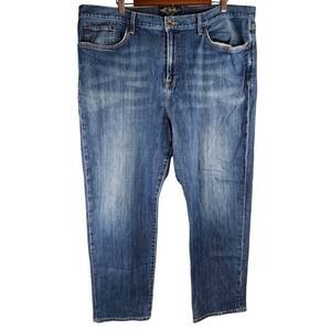 Lucky Brand Mens 329 Straight Leg Blue Jeans Medium Wash 42x30 Denim Pants